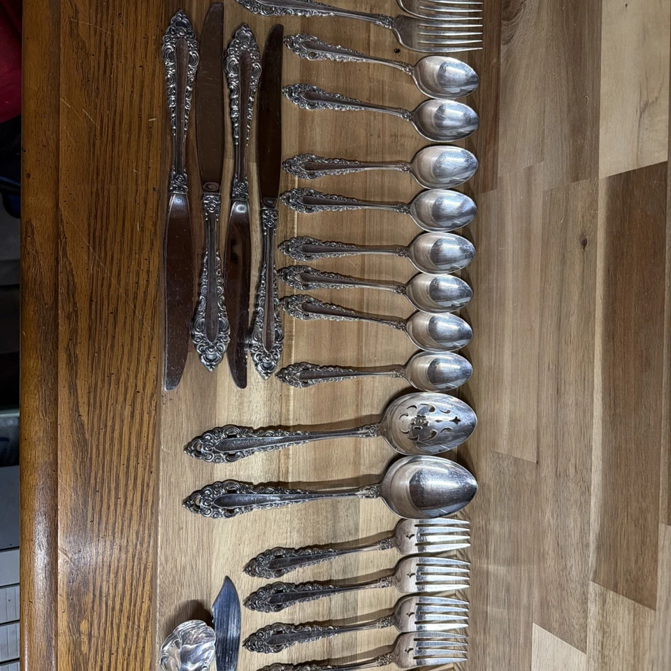 Juego de cubiertos Community CORONATION plateado servicio para 8 + extras 53 piezas EXC Foto 4 de 4