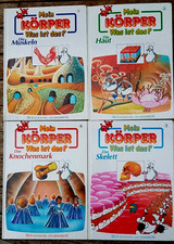 4 Lehrbücher  für Kinder über Anatomie  der Muskeln-Haut-Skelett-Knochenmark