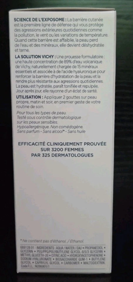 Vichy Mineral 89 Skin Fortifying Daily Booster 50 ml 1,69 oz ácido hialurónico Foto 3 de 4