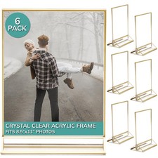 Pbf Photo Booth Frames Pbf 8.5X11 Acrylic Picture Frame Display Stand Vertical