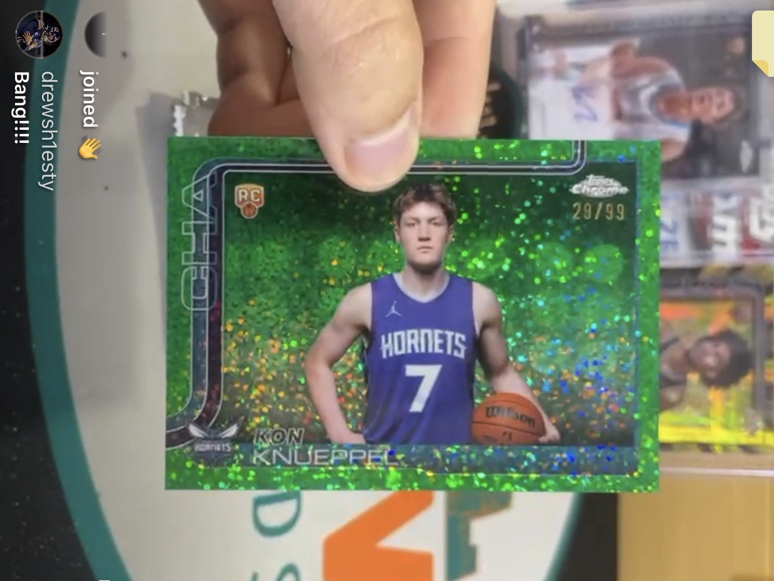 2025-26 Topps Chrome Kon Knueppel Green Refractor Rookie /99 IMAGE VARIATION SSP