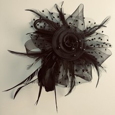 Women Fascinators Hat Tea Party Headwear Kentucky-Derby Headwear with Black