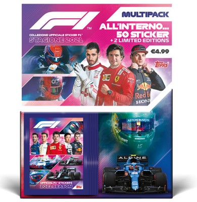 Formula 1 F1 2021 Multipack 5 Tüten Figurinen + 2 Limited Editions Topps