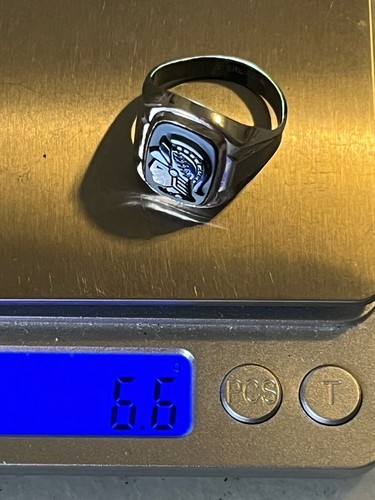 Vtg Sterling Hematite Roman Soldier Men’s Ring 6.6 Grams Size 10.75 - Magnetic - Picture 7 of 7
