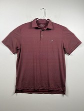 Vineyard Vines Mens Red OTG On-The-Go Sankaty Performance Polo Shirt Size Large
