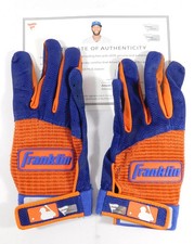 2019 Signed Amed Rosario Game-Used Blue/Org Franklin Batting Gloves #AA0054261