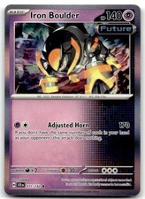 071 142 pokemon card Iron Boulder Holo Stellar Crown 071/142, NM Pokemon Card