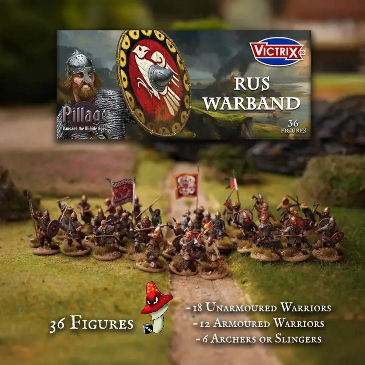 Victrix Pillage: Rus Warband (36) 28mm Scale Dark Ages Wargames Miniatures