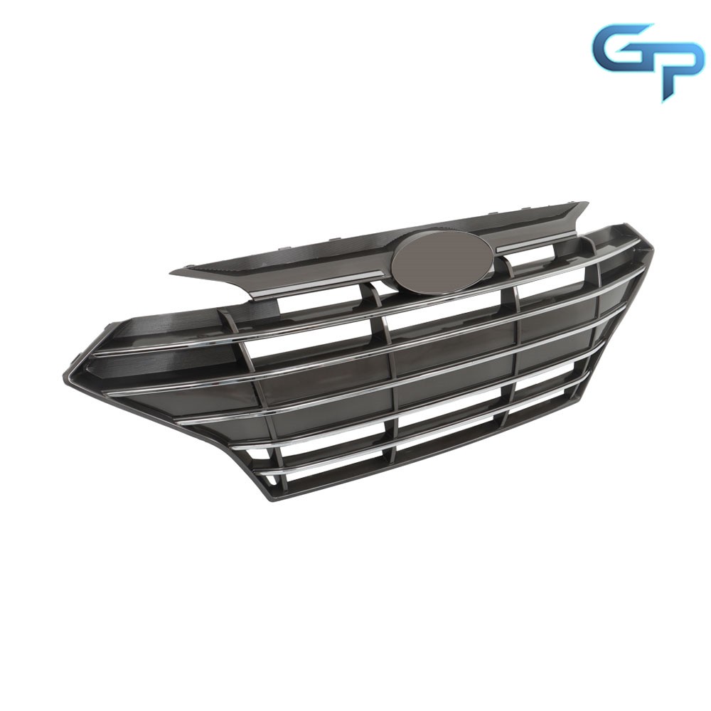 Upper Grille+Fog Lights Bracket Molding Set Front For Hyundai Elantra 2019 2020