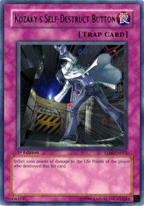 YuGiOh Kozaky's Self-Destruct Button (V.1) TLM-EN052 Rare Englisch Excellent 1st