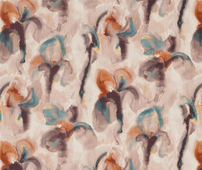 ZOFFANY CURTAIN FABRIC DESIGN Water Iris 1.7 METRE PEACOCK/COPPER EDO COLLECTION