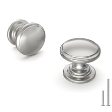 10 Pack Brushed Nickel Cabinet Knobs Sliver Round Drawer Knob