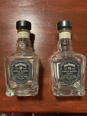bottle collection lot of 2 empty Jack Daniels Single Barrel  Select 375ml