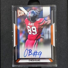 O'Mega Blake Autograph Pulse Drift Football Icon Series IC-OB Card #/37 NCAA NFL