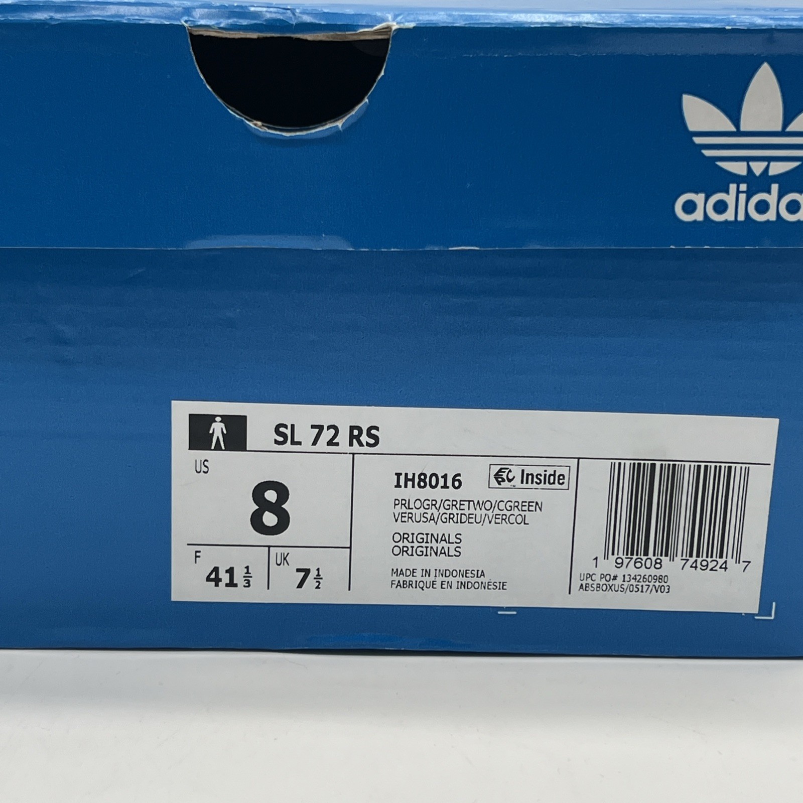 Mens Size 8 Adidas SL 72 RS Green White Casual Sneakers IH8016 NEW thumbnail 7