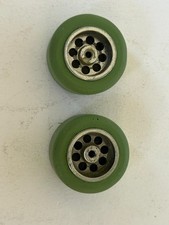 Pair of 8 Hole Candies Competition Super Grips Green for 1/24 scale slot cars