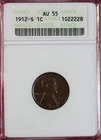 1912-S LINCOLN CENT ANACS AU55  *OLD SOAPBOX SLAB*
