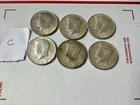 Lot Of 6 Various Years  KENNEDY 40 % SIILVER HALF DOLLAR PHILADELPHIA Mint  NICE