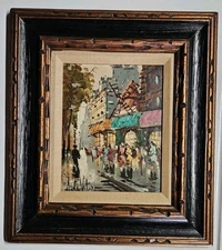 Ade Vito Original Oil Old Paris Matted & Lovely Framed Painting  
