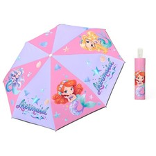 Compact Auto Kids Umbrella for Boys Windproof 38.6 inches, Underwater Mermaid