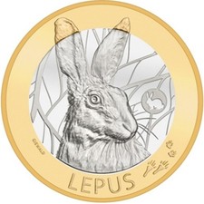 SWITZERLAND BIMETALLIC 10 FRANCS COIN 2020 HARE UNC