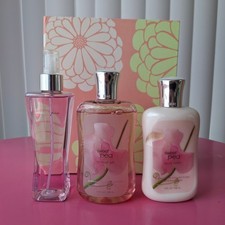 Bath  Body Works SWEET PEA Gift Set Full Size Shower Gel Lotion Mist Box