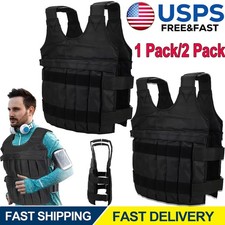 Exercise Weighted Vest Fitness Training Workout Sport Adjustable NO Weights
