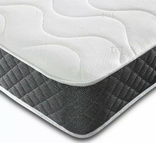 Black Luxury Budget Mattress. Cool Touch, Quilted. Perfect for Bunk Beds, Cabin 