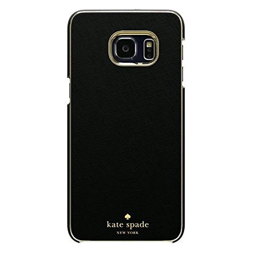 Funda envolvente de cuero Kate Spade NY para Samsung Galaxy S7 Edge - Saffiano negra/dorada Foto 3 de 4