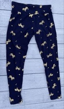 Justice Girl's size 12 Navy w/ Gold Unicorn Leggings