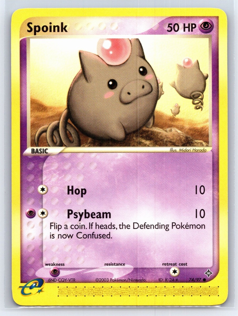 ポケモンカードゲーム spoon 2003 Pokemon TCG EX Dragon Spoink - 74/97 - NM | eBay