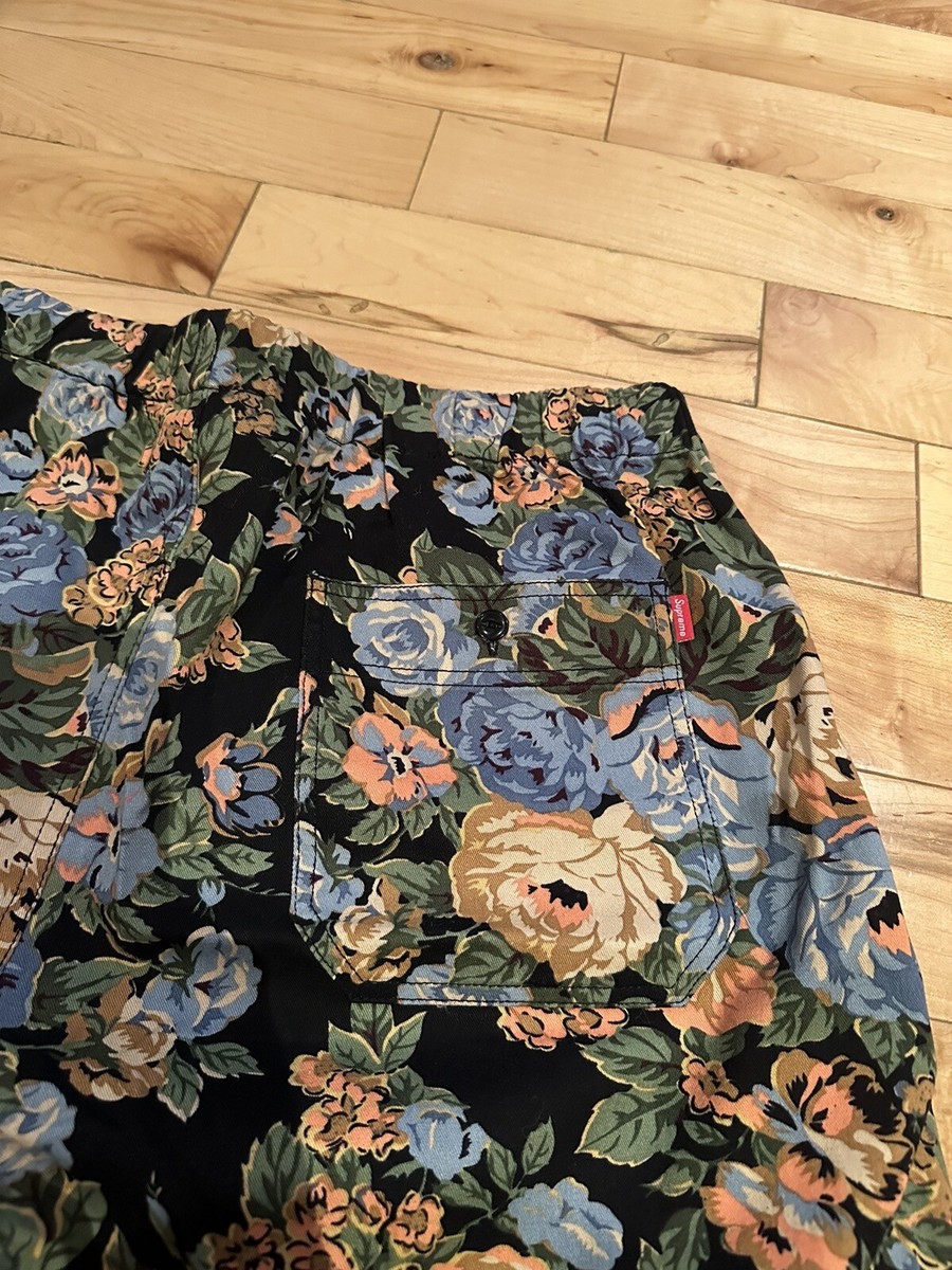 Supreme Black Floral Flower Pants FW 2014 Large | eBay Supreme Black Floral Flower Pants FW 2014 Large | eBay