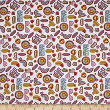 Barbie Icons White Cotton Fabric