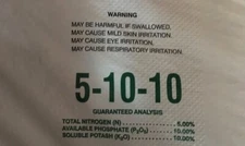 5-10-10 All purpose lawn, garden, farm and food plot fertilizer