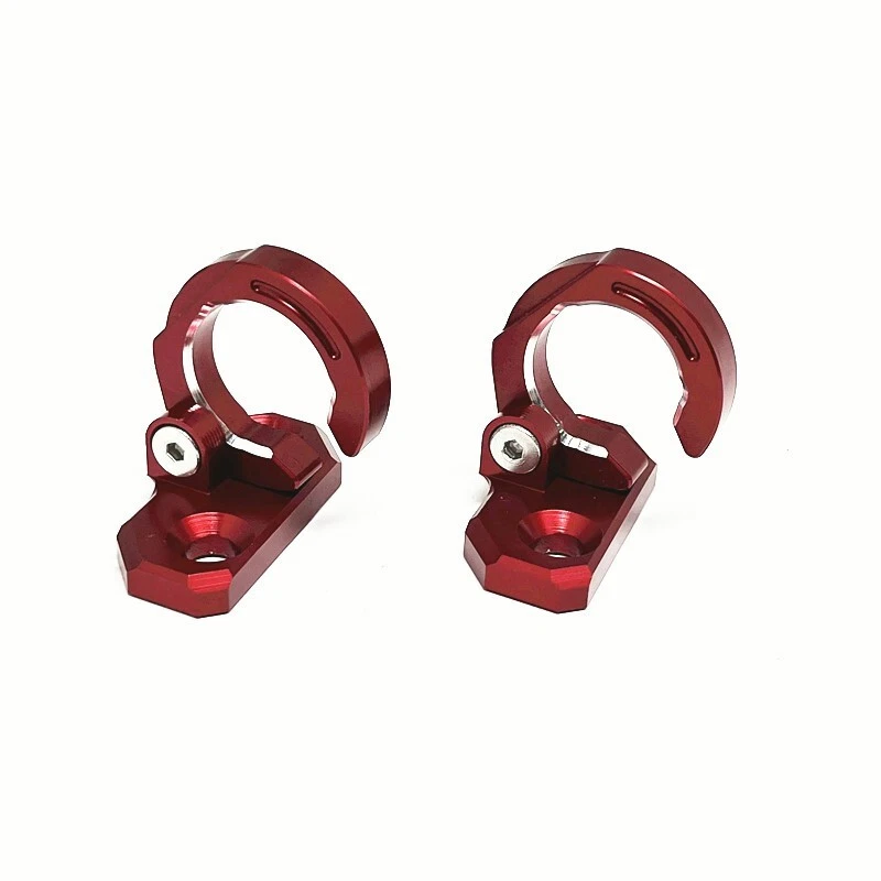 Red Front Rear Brake Line Hose Clamp Holder For KAWASAKI KLX140 KLX140L KLX140G - Image 3 of 4