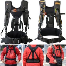 Adjustable Camera Carrying Chest Harness Strap Waist Belt Lens Bag Pouch Holder