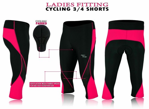 Women Cycling Tights 3/4 Shorts Padded 