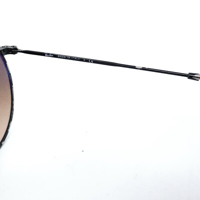 RB3447 002/64 50◽︎21 Ray-Ban Round Metal Polarized Gold Black 50 mm Sunglasses RB3447