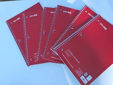 Pen Gear 6 PACK Poly 1-Subject Notebook Wide Ruled 70 Sheets School Paper