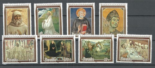 Rwanda 1981 Art, Paintings complete set Mi#1135-42 CV€7 MNH