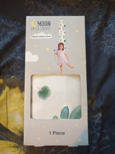 MOON and stars HANGING GROWTH CHART, New Unopened 