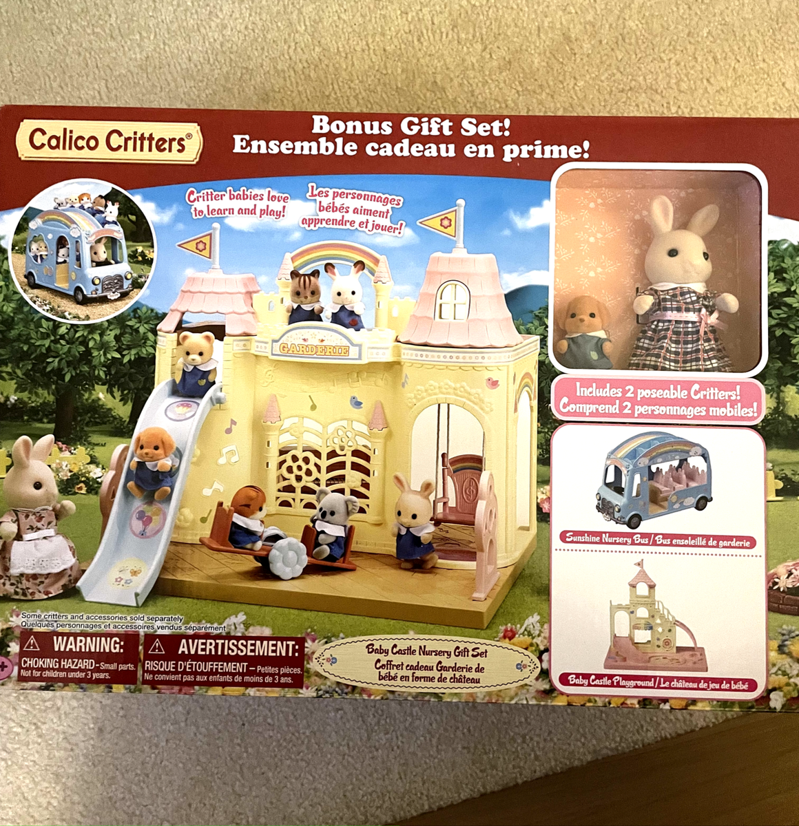 Calico Critters Baby Castle Nursery GIFT SET!!! Sylvanian families