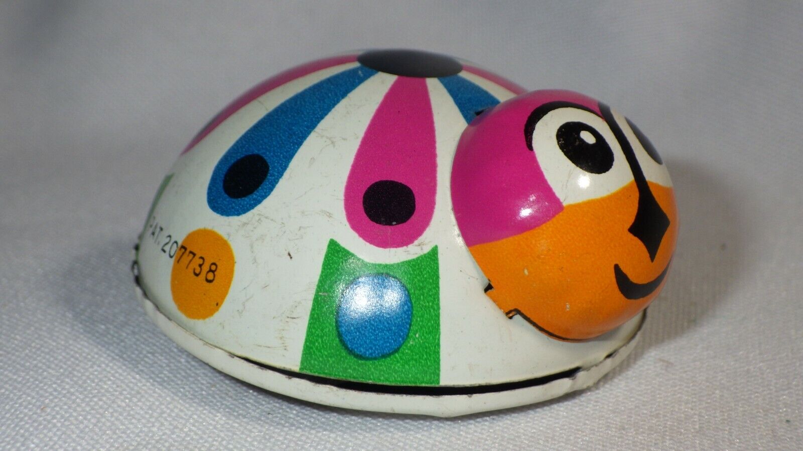 Vintage Whitman Tin Lady Bug Friction Toy Made In Japan