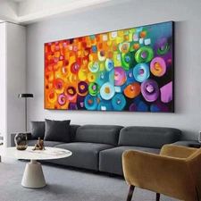 Oil Painting Canvas Art Abstract Painting Green Painting Red Painting