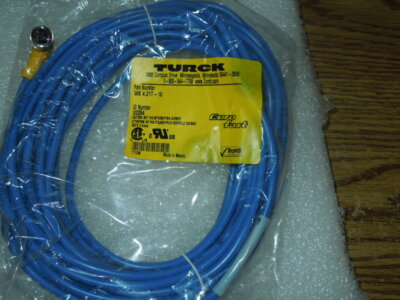 Turck Model: WK 4.21T-10 Cable. ID Number: U2294. New Old Stock 