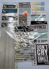 Scrapbooking / Card Making  Over 50 Item Lot RUB-ON Transfers Embellishment