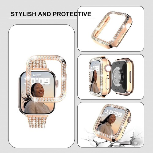 Bracelet métallique scintillant en diamant Watch , 32,40 ,41, 42, 44,45 mm - Photo 3 sur 11