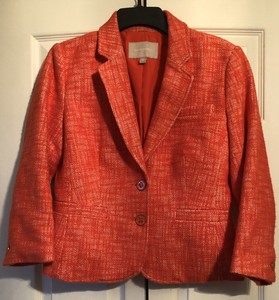 orange tweed blazer