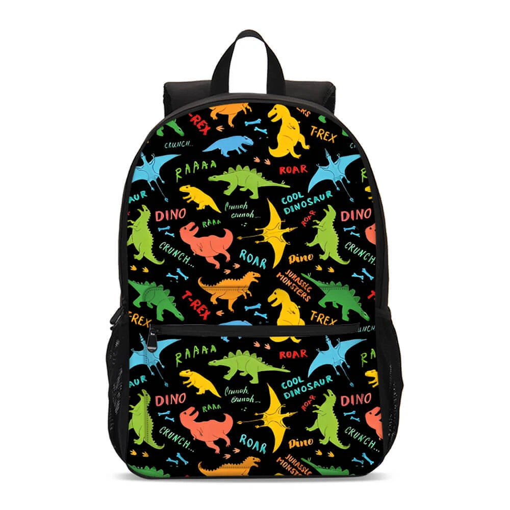 Dino Cartoon Dinosaurs Students Backpack, School Bag, Back To School Gift