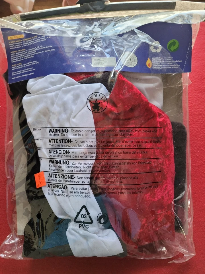  Fantasia infantil de vampiro Halloween tamanho 3-4 anos - Imagem 4 de 4